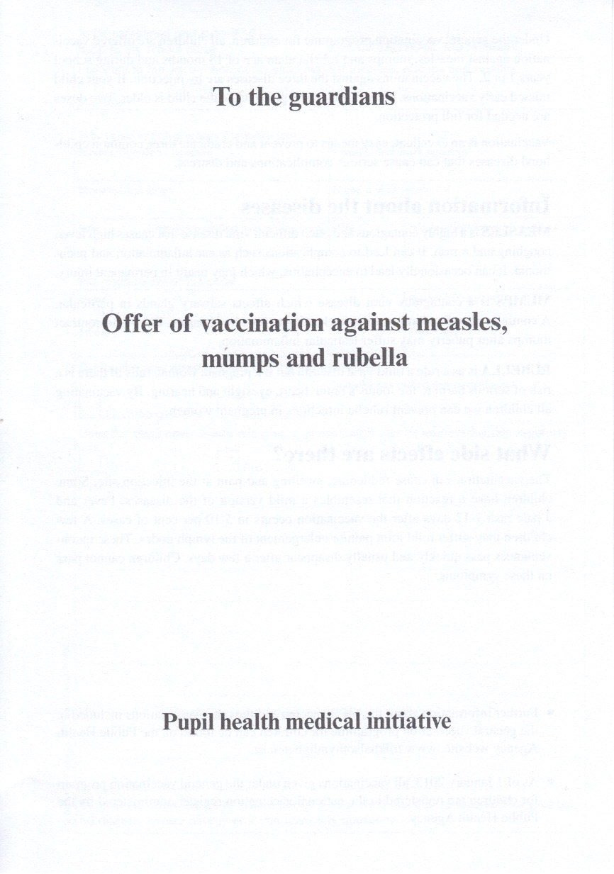 Bok: Medgivande om vaccination mot MPR - Engelska